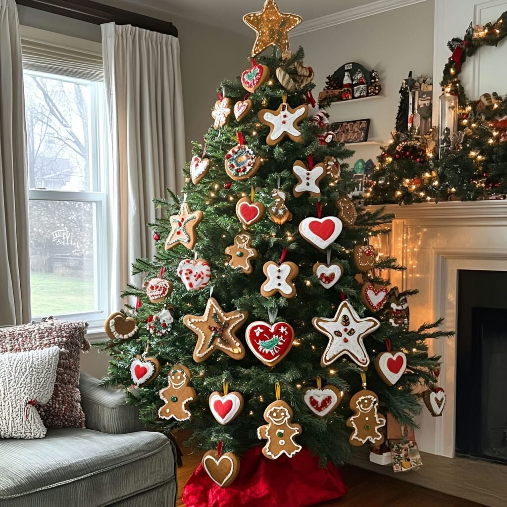 04. Salt Dough Ornament Christmas Tree with Rustic Shapes