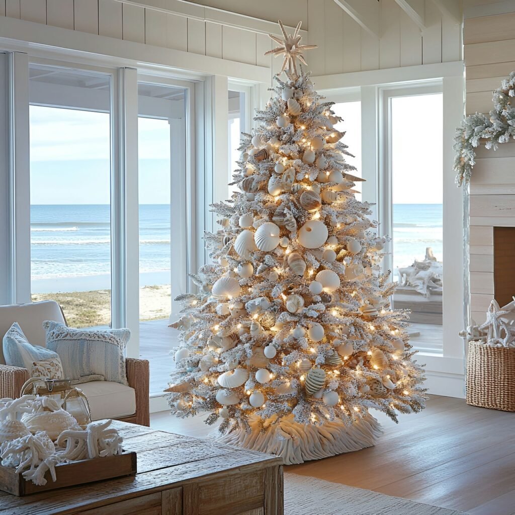 24. Nautical Christmas Tree: Coastal-Inspired Holiday Décor