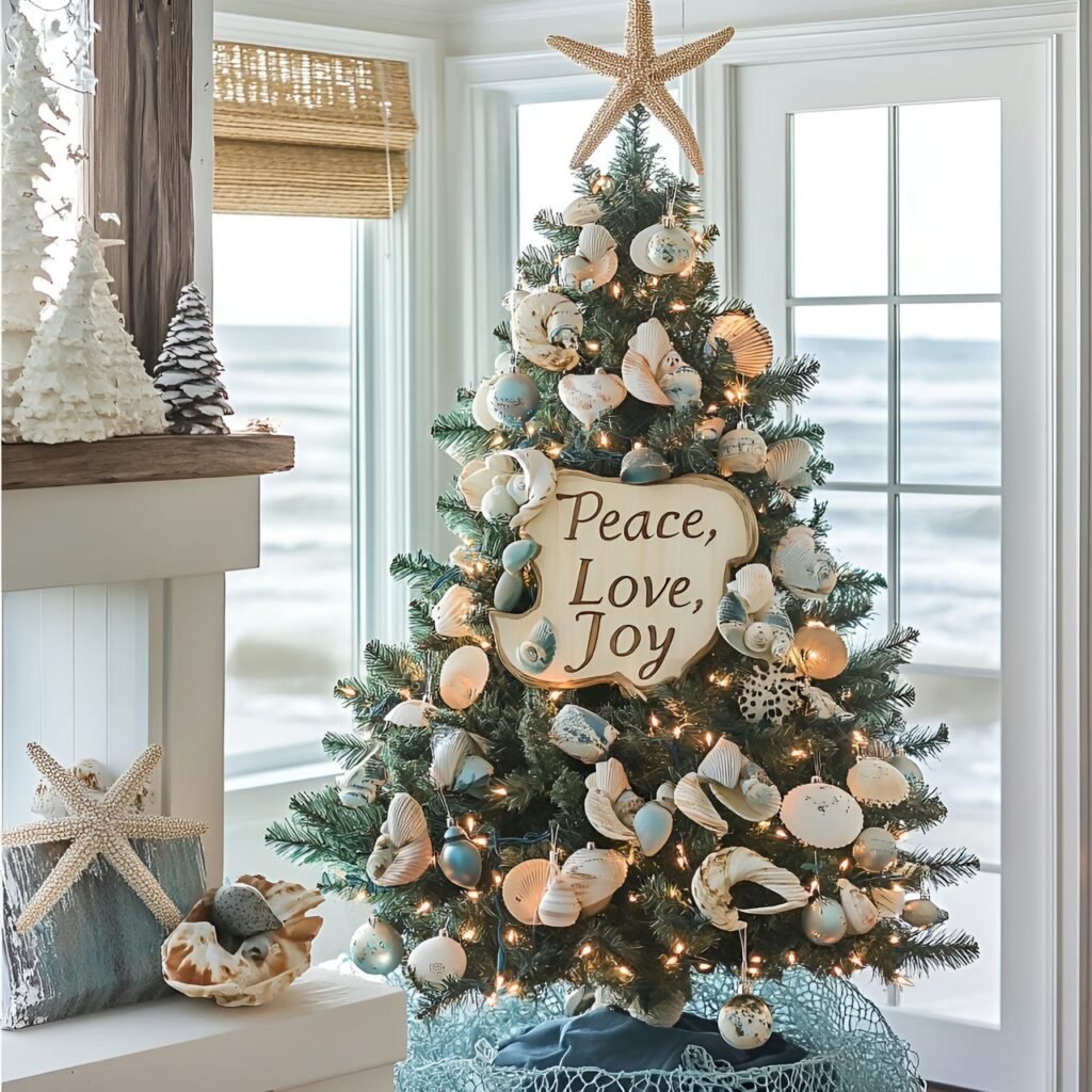 24. Nautical Christmas Tree: Coastal-Inspired Holiday Décor