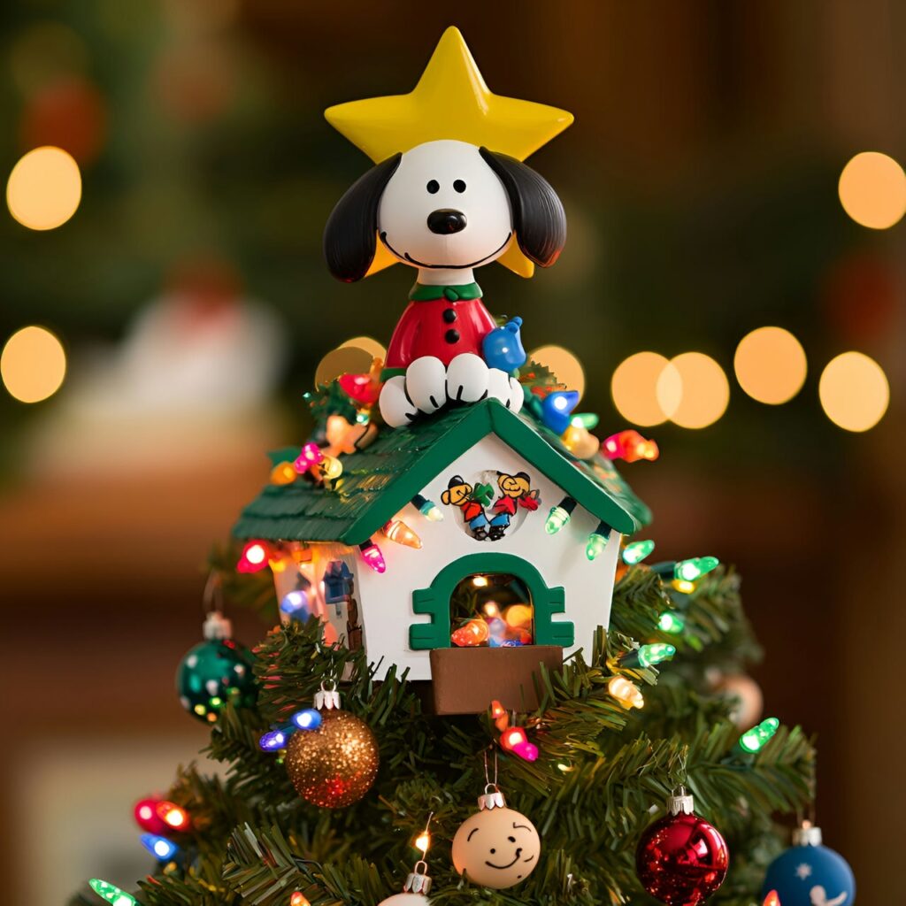 26. Peanuts Comic Strip Christmas Tree: Nostalgic Holiday Décor