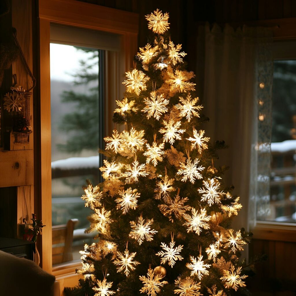 02. Snowflake Elegance Scandinavian Christmas Tree Lights