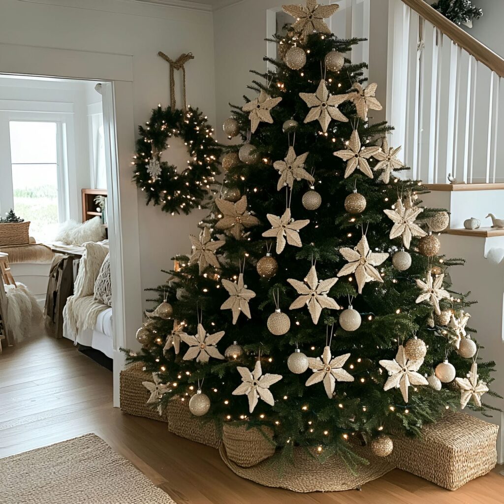 02. Snowflake Elegance Scandinavian Christmas Tree Lights