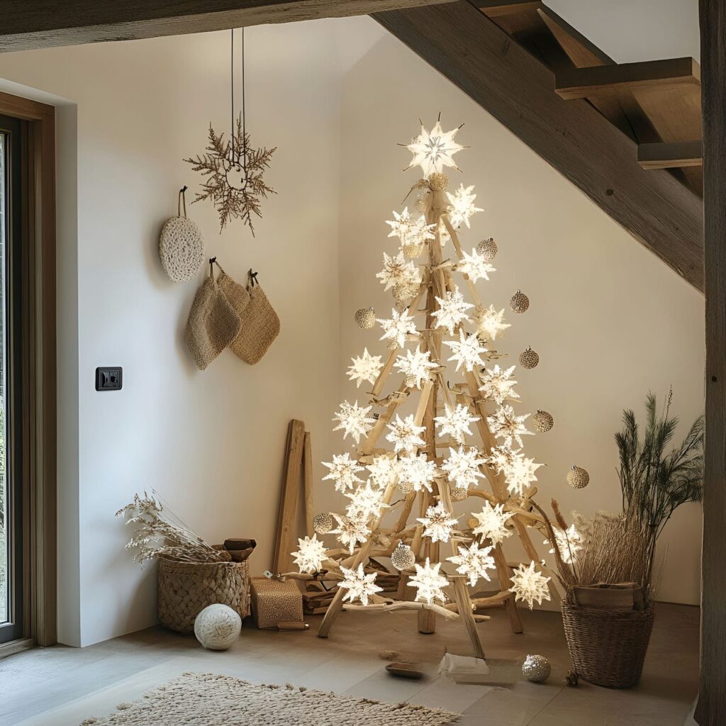 02. Snowflake Elegance Scandinavian Christmas Tree Lights