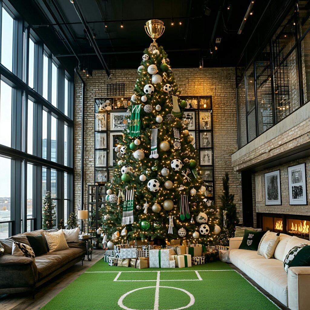 20. Sports Fan Christmas Tree: Deck the Halls with Team Spirit