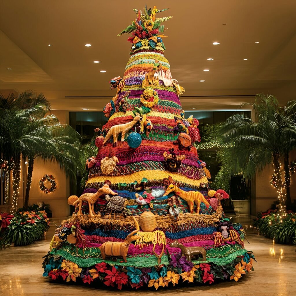 30. Travel-Inspired Christmas Tree: Journey Around the World in Festive Style