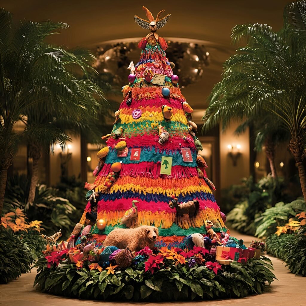 30. Travel-Inspired Christmas Tree: Journey Around the World in Festive Style