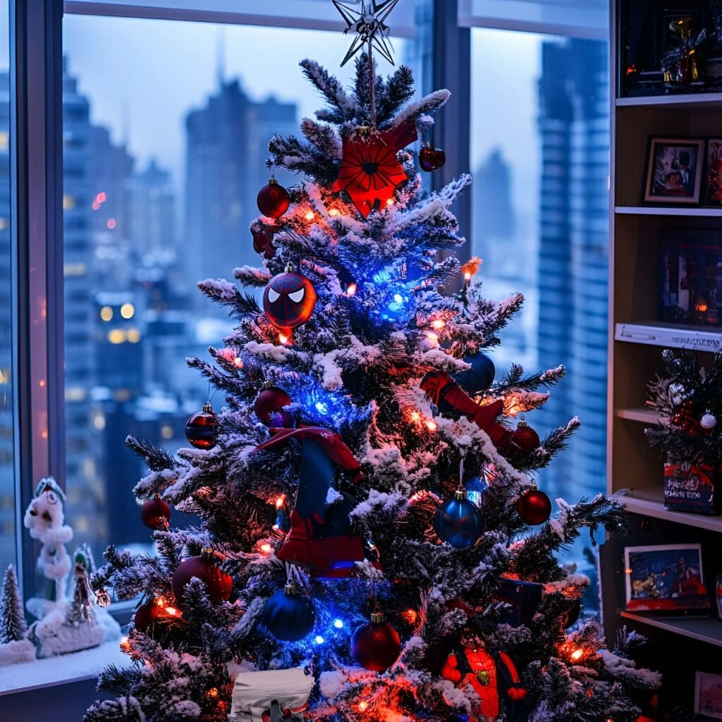 04. Marvel Superheroes Christmas Tree: Assemble a Heroic Holiday Display