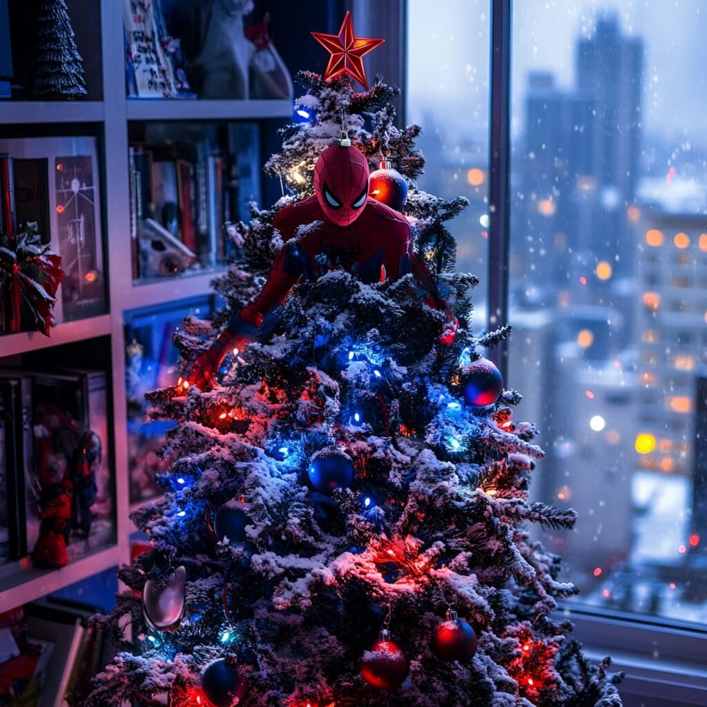 04. Marvel Superheroes Christmas Tree: Assemble a Heroic Holiday Display