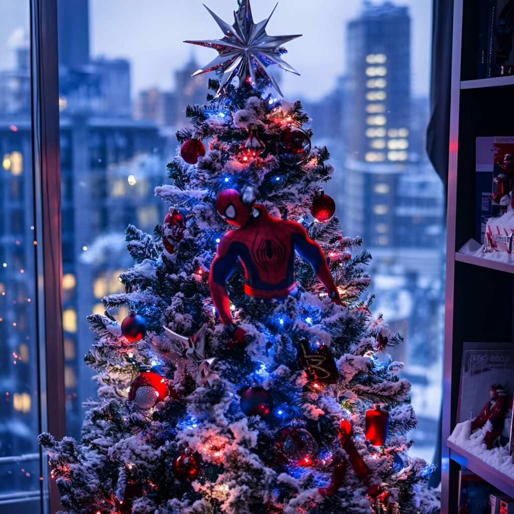 04. Marvel Superheroes Christmas Tree: Assemble a Heroic Holiday Display