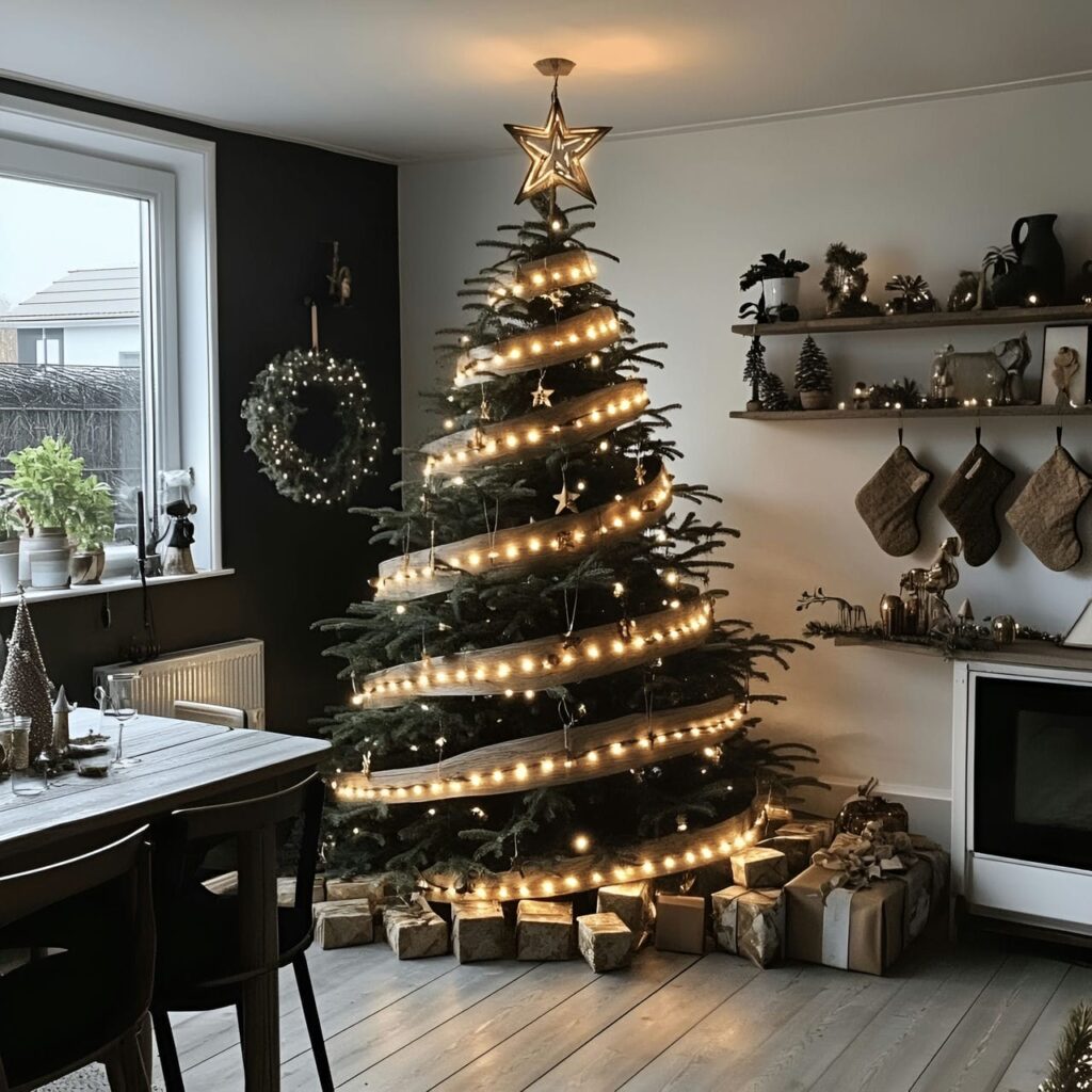 01. Starry Night Scandinavian Christmas Tree Lights