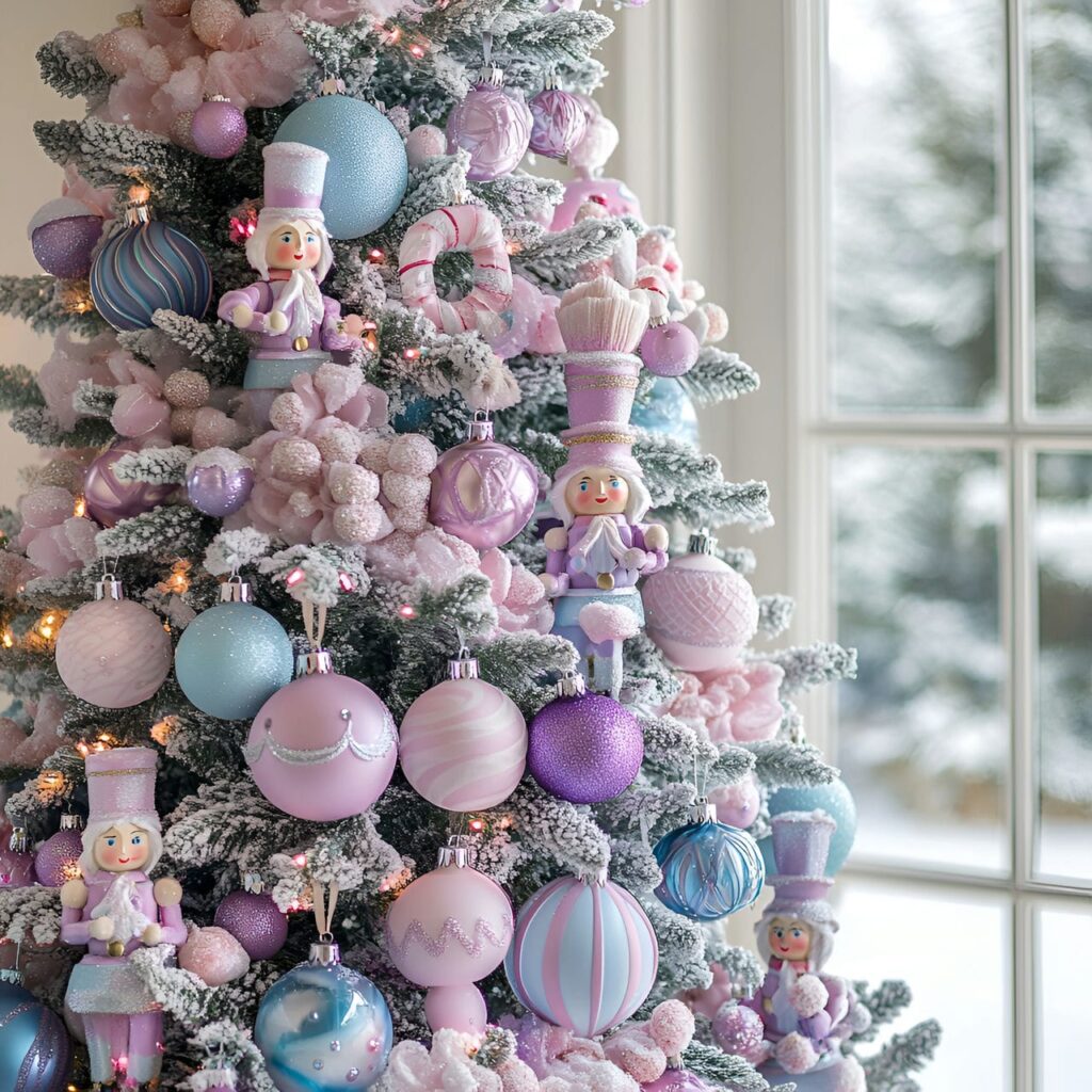 17. Sugarplum Nutcracker Pastel Christmas Delight with Nutcracker Décor