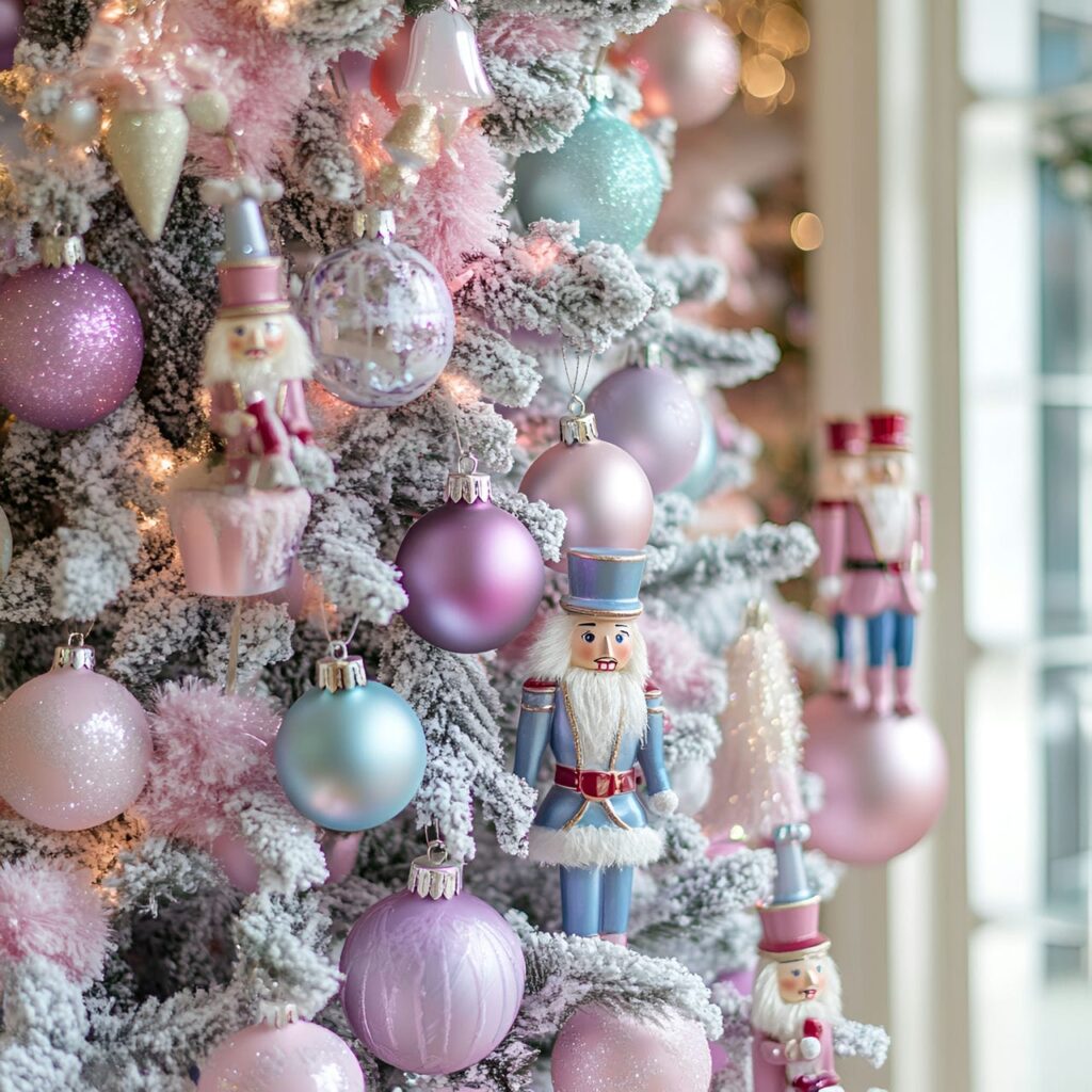 17. Sugarplum Nutcracker Pastel Christmas Delight with Nutcracker Décor