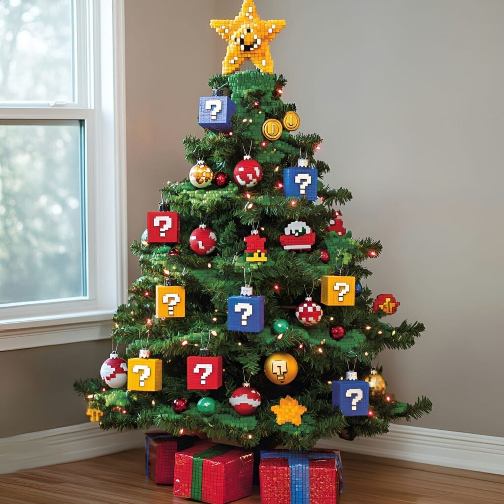 09. Mario Christmas Tree: Power-Up Your Holidays with Super Mario Décor