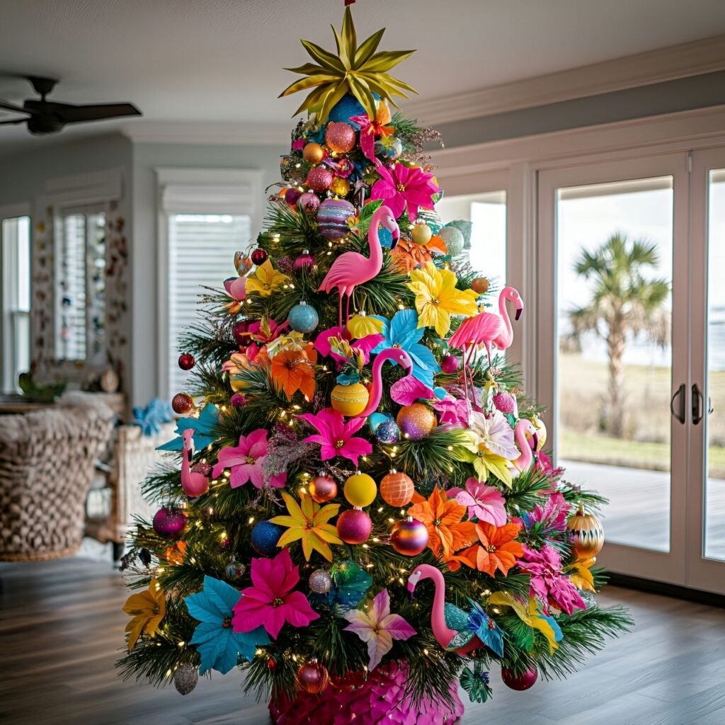 11. Beach-Themed Christmas Tree: Celebrate the Holidays with Coastal Charm