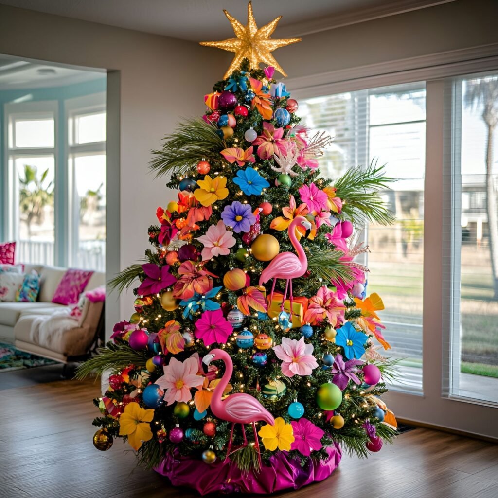 11. Beach-Themed Christmas Tree: Celebrate the Holidays with Coastal Charm