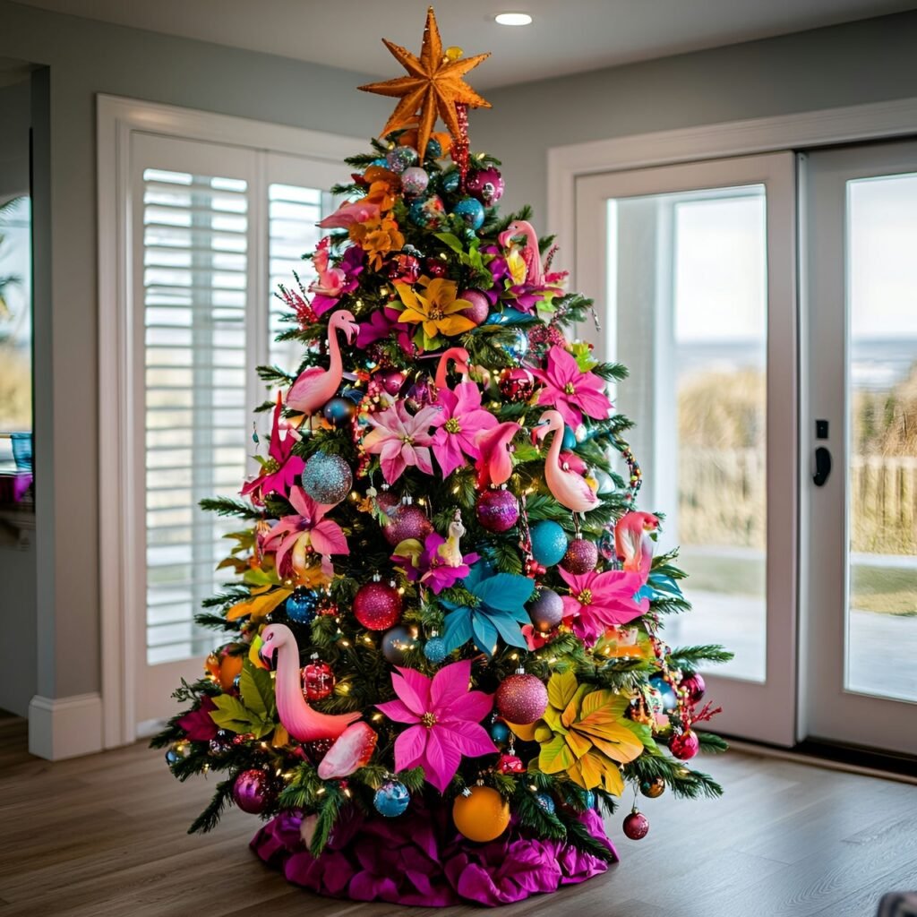 11. Beach-Themed Christmas Tree: Celebrate the Holidays with Coastal Charm