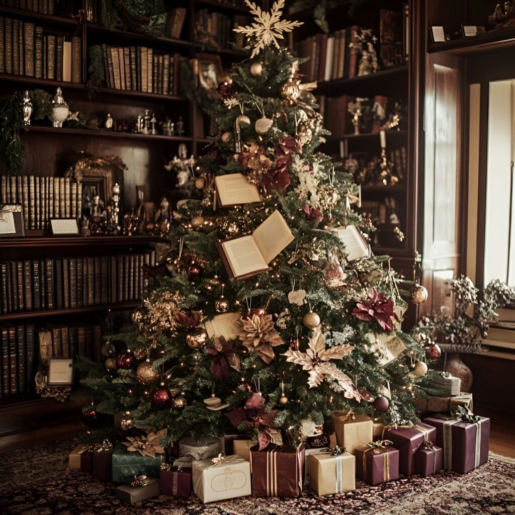 15. Classic Literature Christmas Tree: A Timeless Tribute to Literary Masterpieces