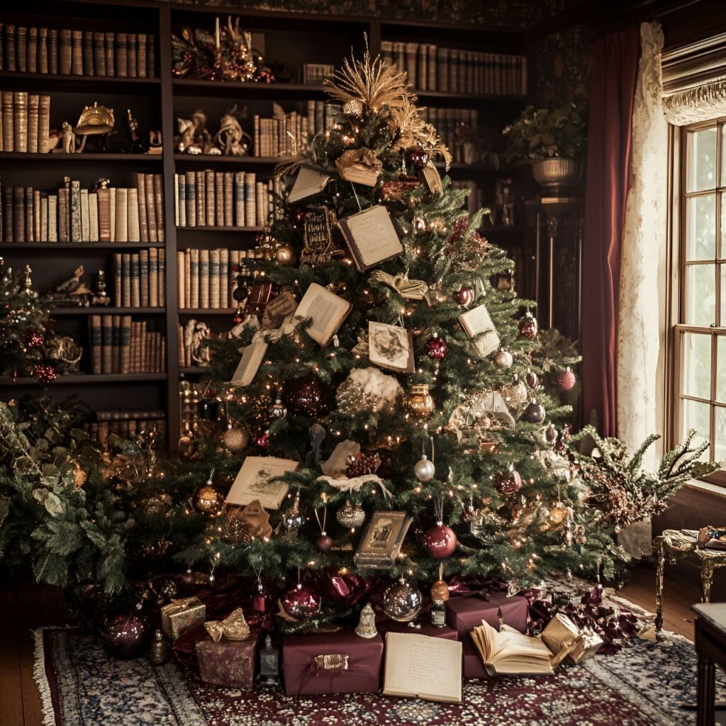 15. Classic Literature Christmas Tree: A Timeless Tribute to Literary Masterpieces