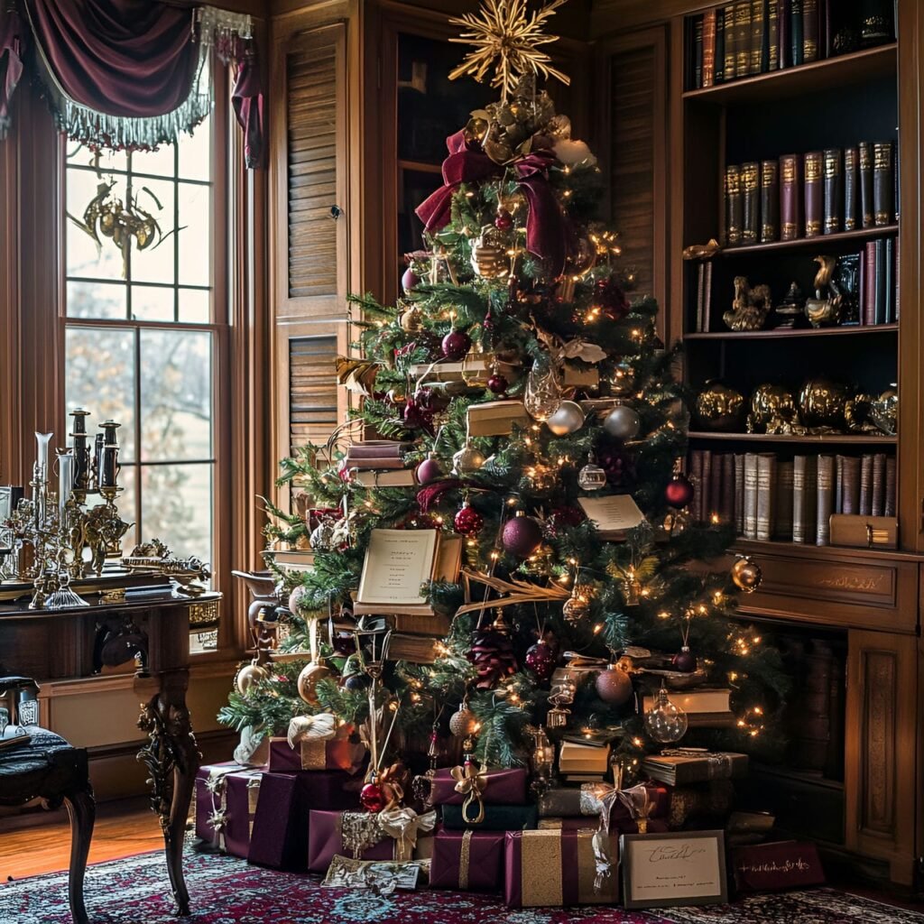 15. Classic Literature Christmas Tree: A Timeless Tribute to Literary Masterpieces