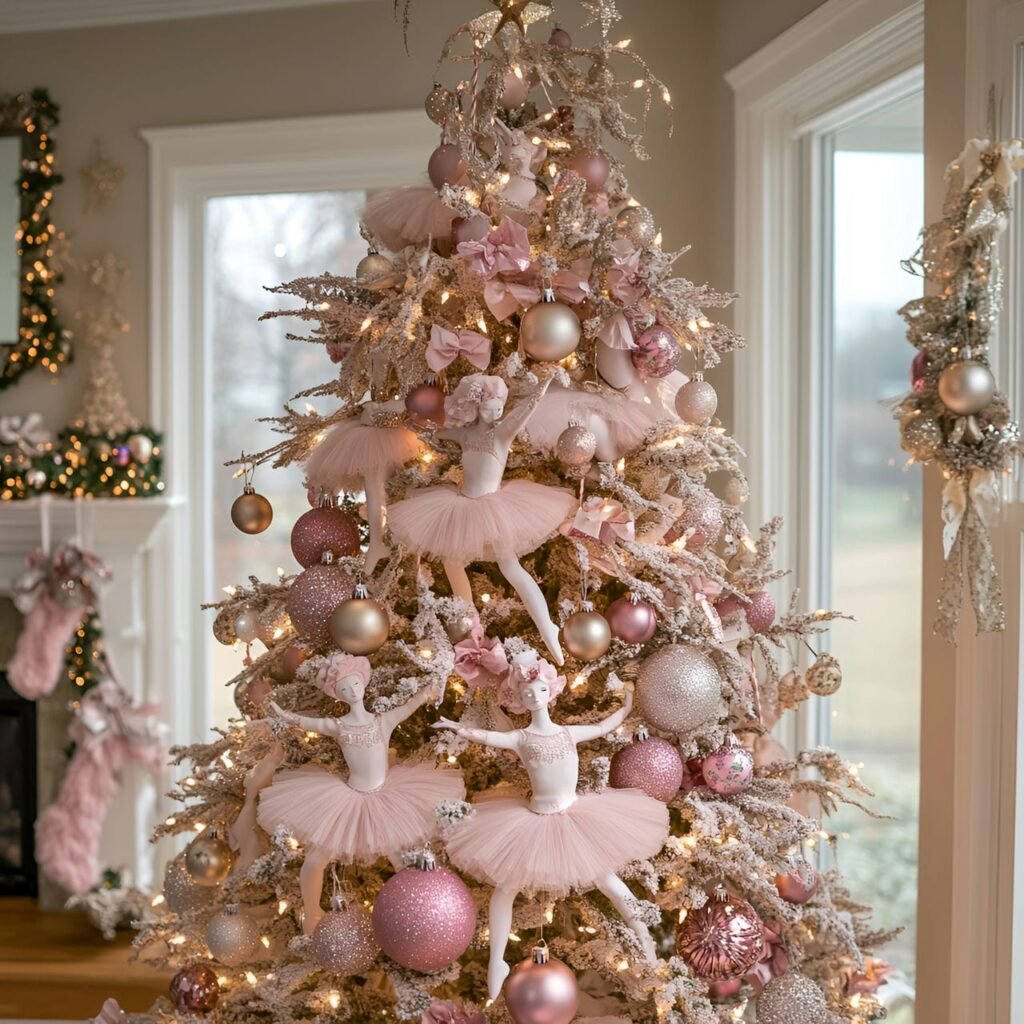 14. Ballet-Themed Christmas Tree: Graceful and Elegant Holiday Décor