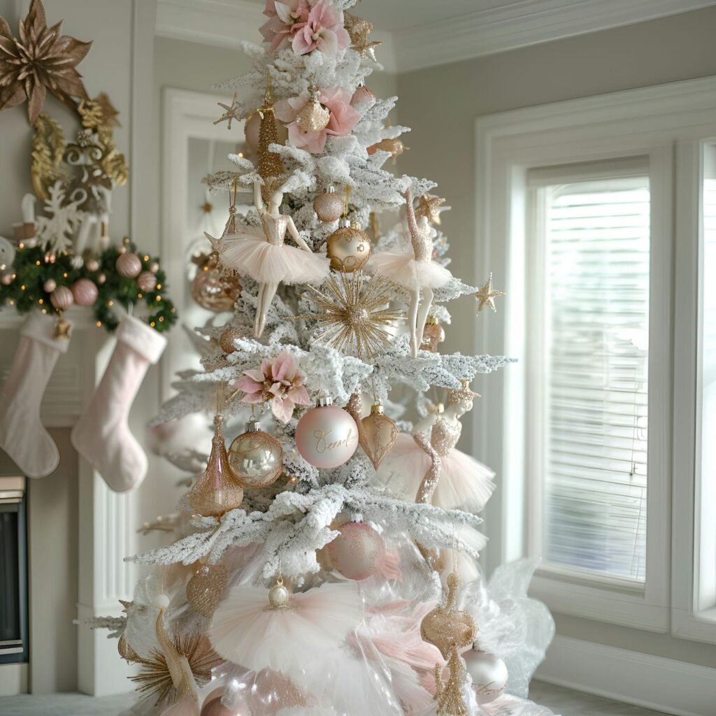 14. Ballet-Themed Christmas Tree: Graceful and Elegant Holiday Décor