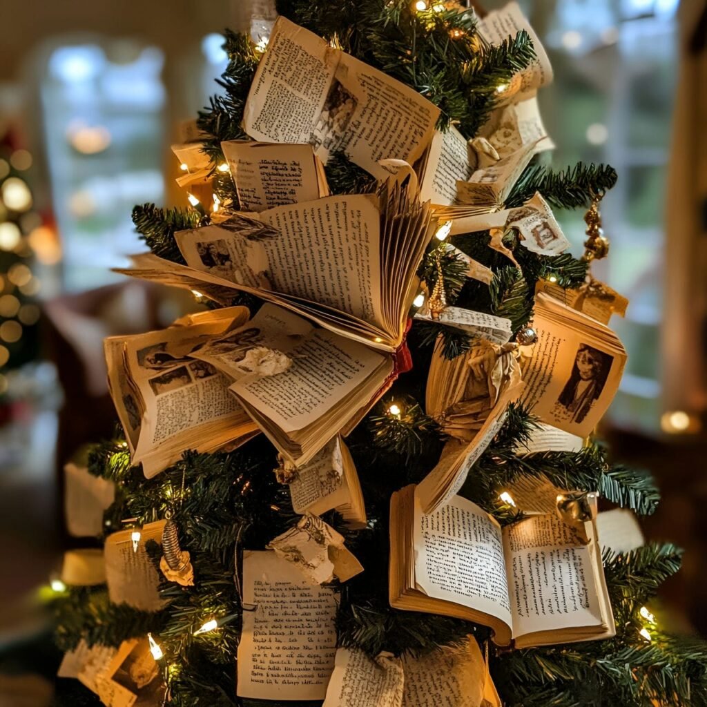 15. Classic Literature Christmas Tree: A Timeless Tribute to Literary Masterpieces