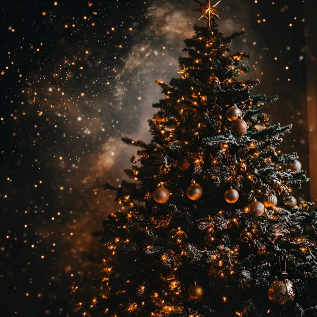 13. Space-Themed Christmas Tree: Blast Off into a Stellar Holiday Season